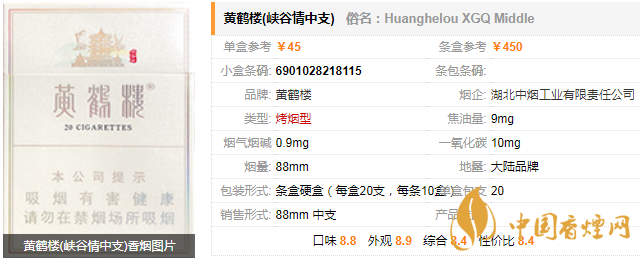 黃鶴樓峽谷情細支煙怎么樣 峽谷情細支煙評測分析